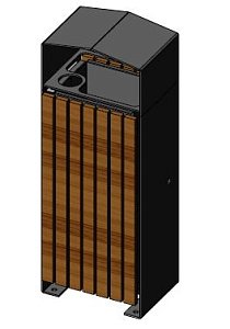 Контейнер для мусора уличный, с пепельницей