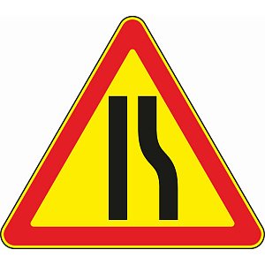 Сужение дороги справа (временный)