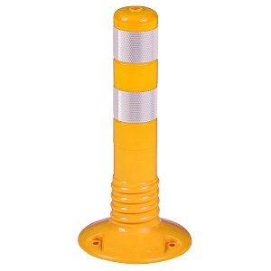 Гибкий сигнальный столбик (делиниатор) (Высота: 450мм. Размер основы: 80-220мм. Вес: 0.94 кг.) (Материал: Полиуретан) (Цвет: желтый)